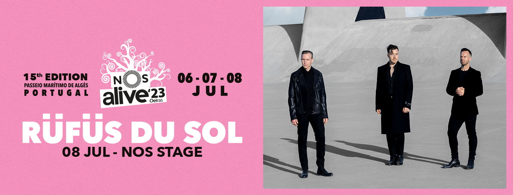 rufus du sol on the alive stage heineken 2023